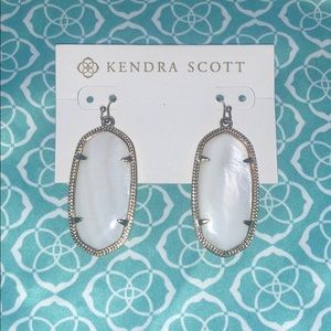Kendra Scott Elle Gold Drop Earrings - White